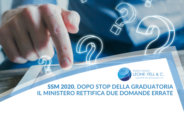 SSM 2020, dopo lo stop della graduatoria il Ministero rettifica due